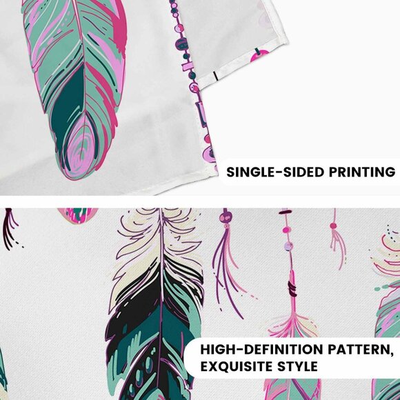 Saint Patrick Day Head Scarf Green Clover Leaf Silk Feel Bandana for Women Girls - Picture 5 of 7